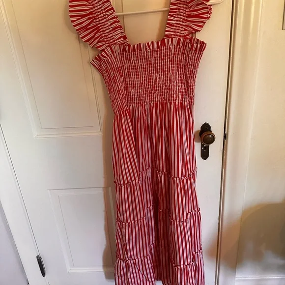 Hill House Ellie Nap Dress - Red Stripe - Picture 2 of 5